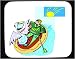 Mouse Pad with man, human, body, individuals, individual, persons, humans, people, raft, pet, boat, bird, person, pelican Image