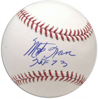 Monte Irvin Autographed Baseball with Hall of Fame 1973 Inscription