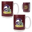 Minnesota Vikings NFL 2pc Gameball Ceramic Mug Set - Helmet logo by Great American Products