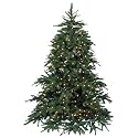 Barcana 8-Foot Washington Fir PE/PVC 500 Clear and Frosted Mini Light Ready Trim Christmas Tree