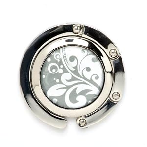 Grey and White Fusion Folding Purse Hook W gift box