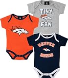 Denver Broncos Newborn Team Color 3 Piece Foldover Neck Creeper Set