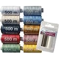 N�hgarn / Syngarn Garn Garne Polyester bunt Mode (3) f�r die N�hmaschine 10 Sp. a. 500m & 2 Sp. a. 50m Transp. N�hfaden ,0303