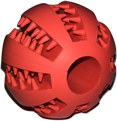 Nibble Pet Products Healthy Teeth Interactive Dog Toy Chew, Red