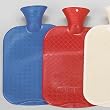 Classic Cross-Hatched Hot Water Bottle - RED - Made in Germany