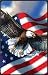 Bridge Score Pad - Patriotic Eagle - 50pages - 3.5 x 5.5 - Pack of 3