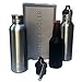 Bottle Kooler - Stainless Steel Bottle Insulator (Pack of 2) - Keeps Beer Cold Longer - Fits Most 12oz Bottles - with Bottle Opener.