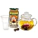 Primula Flowering Tea Set with 40-Ounce Pot with Glass Lid