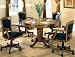 Kitchen & Housewares : 3-in-1 Solid Oak Wood Poker, Pool, Game, Dining Table and 4 Chairs Set