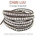 CHAN LUU チャンルー レザーブレスレット/クリスタル Clear Quartz 5wrap bracelet on brown leather