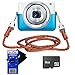 Canon PowerShot N 12.1 MP CMOS Digital Camera with 8x Optical Zoom and 28mm Wide-Angle Lens (White) + 8GB MicroSDHC Memory Card + Powershot N Blue Jacket + Braided Leather Neck Strap PSN-200 + HeroFiber Ultra Gentle Cleaning Cloth