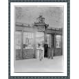 Historic Print (S): Washington Terminal Station--gate in train fence showing train sign set for departure of