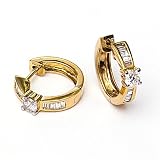 0.65 Carat 14KYG Diamond Hoop Earrings
