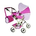 SNUGGLES DELUXE FOLDIND PRAM BUGGY PUSH CHAIR DOLL ACCESSORIES POLKA DOT PLAY SET TY3292 COUP PRAM