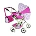 SNUGGLES DELUXE FOLDIND PRAM BUGGY PUSH CHAIR DOLL ACCESSORIES POLKA DOT PLAY SET TY3292 COUP PRAM