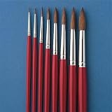 Red Sable Watercolor Round Brushes (Set of 8)