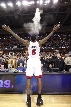 Miami Heat v Cleveland Cavaliers: LeBron James Sports Photographic Poster Print by Nathaniel S. Butler, 16x24