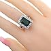 YAZILIND 10mm*14mm Emerald Cut Green Created Emerald Silver Plated Ring