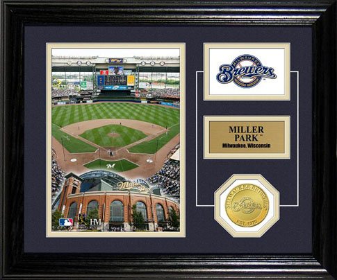 Highland Mint MLB Milwaukee Brewers Miller Park Desktop Photo Mint