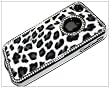 Luxury Unique Best Leopard Czech Rhinestone Case Cover for Apple Iphone 4 4g Crystal