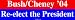 Bush/Cheney '04 Re-elect the President MINIATURE Sticker