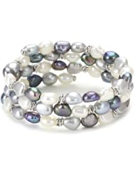 Honora "Tuxedo" Freshwater Cultured Pearl Coil Bracelet