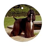 Afghan Hound Black Ornament (Round)