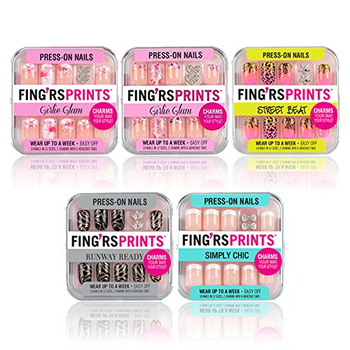 Fing'rs Prints Press-On Nails Set 5-Piece Collection #4