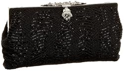 La Regale Rhine Frame Bead Clutch