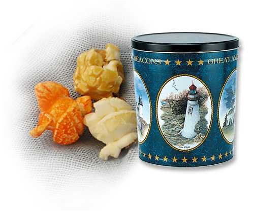 3.5 Gallon Caramel Popcorn with Spanish Peanuts Tin - Great American Beacons by Catoctin Kettle Korn