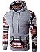 Acquaa Men's Long Sleeve Ethnic Printed Hoodies Sweaters