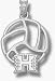 Sporting Goods : Hawaii Rainbow Warriors "H Volleyball" Pendant - Sterling Silver Jewelry