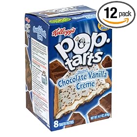 Pop-Tarts, Chocolate Vanilla Creme, 8-Count Boxes (Pack of 12)