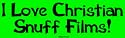 I Love Christian Snuff Films! Large Bumper Sticker