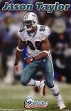 Miami Dolphins (Jason Taylor) Sports Poster Print - 24