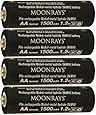 Moonrays 97143 AA NiMh Pre-charged 1500mAh Rechargeable Batteries for Solar Lights, 4-Pack