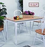 Windsor Solid Top Table 30x48 White/Natural by Crown Mark