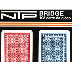 NTP Bridge Iris Standard Index Plastic Playing Cards (Blue/Red)