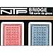 NTP Bridge Iris Standard Index Plastic Playing Cards (Blue/Red)
