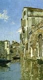 IMAGE OF Ready to hang paintings on stretched canvas - Willard Leroy Metcalf - 24 x 44 inches - Venice