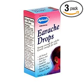 Hyland's Earache Drops, 0.33-Ounce (10 ml) (Pack of 3)