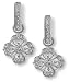Floral Heart Pave Diamond Earring Charms by Zasha Signature Jewelry