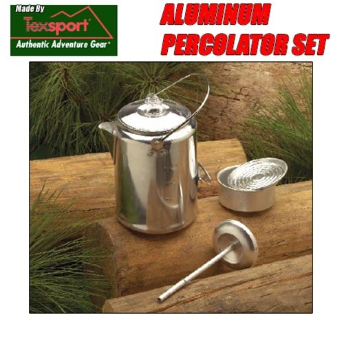 Stansport Outdoor 277 9 Cup Aluminum Camper-Feets Percolator Coffee Pot