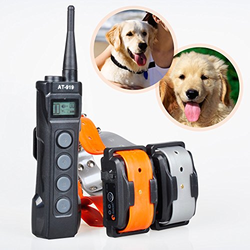 Aetertek At9192 1000m Remote Range Dog Shock Collar 2 Dog Training
