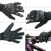 Biker Gloves, DMG Smart Bluetooth Carbon Fiber Bicycle Motorcycle Motorbike Power Sports Racing Gloves, XXL Size