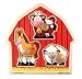 Melissa & Doug Deluxe Wooden Barnyard Animals Jumbo Knob Puzzle