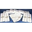 1000 Silver Bow Paper Gift Bags Shopping Tote Sales Bag 4 x 11"