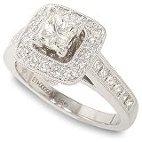 Peter Lam 1 3/4 ctw Square Bezel Engagement Ring