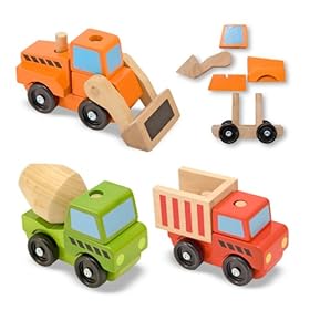  Melissa & Doug Stacking Construction Vehicles