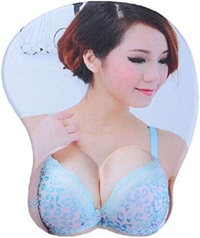 Singeek Anime Cartoon Game Girl 3D Big Breast Cosplay Sexy Beauty Silicone Wrist Rest Mouse Pad (R5)